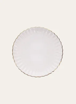 ASSIETTE À DESSERT CHARME BLANC / DORÉ