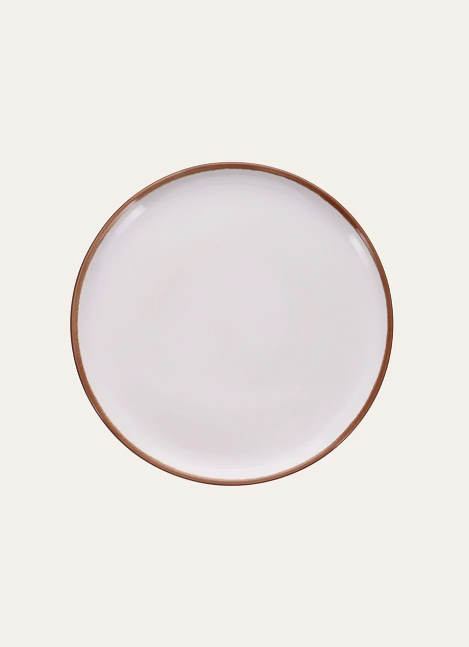 ASSIETTE À DESSERT EN GRÈS MALO BLANC