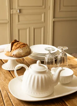 ASSIETTE À DESSERT EN PORCELAINE BLANC