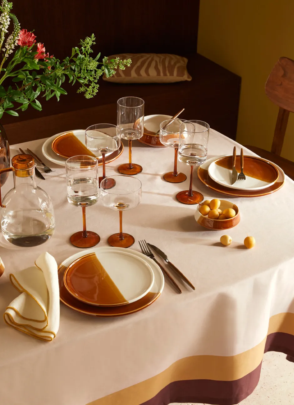 ASSIETTE À DESSERT EN PORCELAINE SUNSET CARAMEL