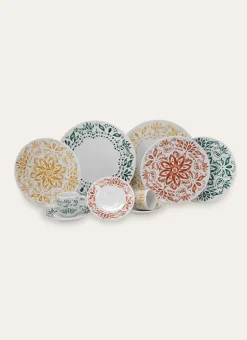 ASSIETTE À DESSERT EN PORCELAINE COLORÉE vert