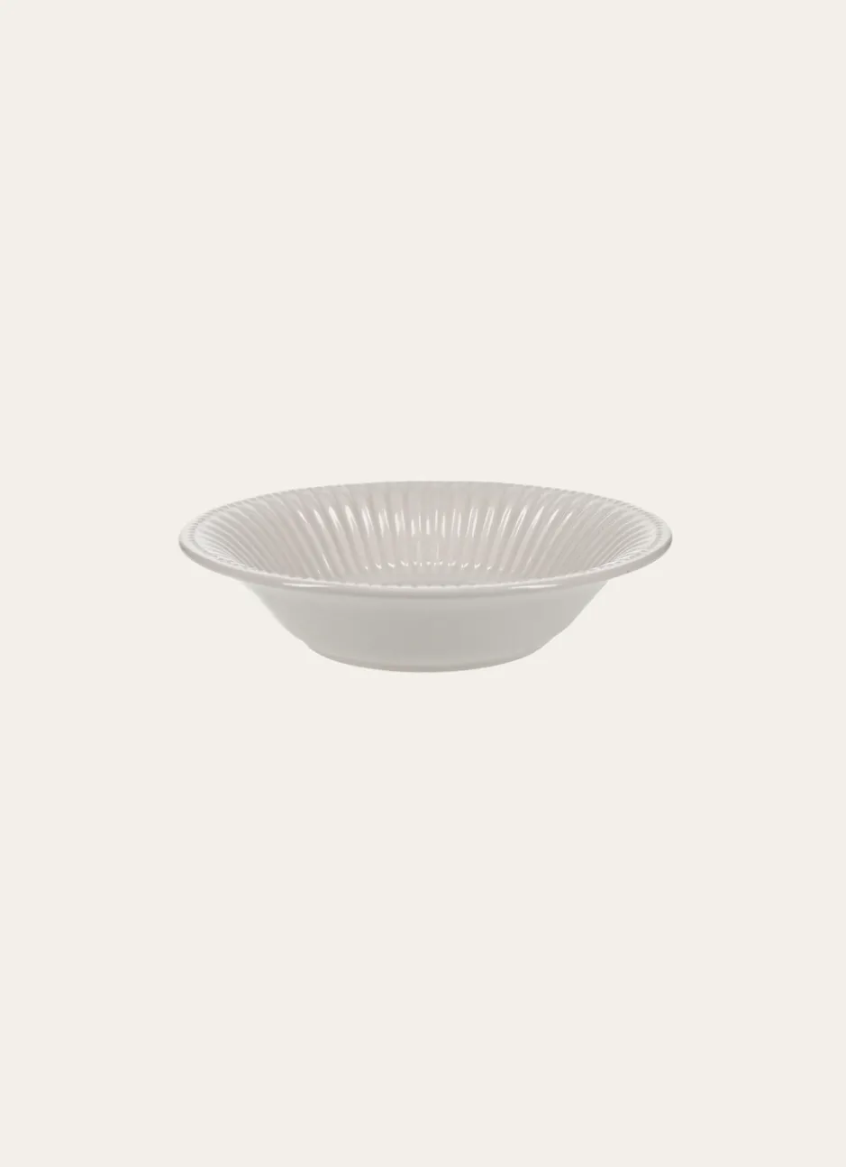 ASSIETTE CREUSE EN FAÏENCE IVOIRE