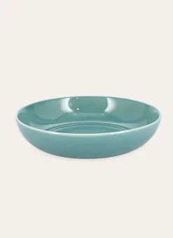ASSIETTE CREUSE EN GRÈS AQUA