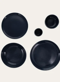 ASSIETTE PLATE EN GRÈS MARINE