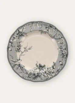 ASSIETTE PLATE EN GRÈS ADELAÏDE GRIS SOURIS