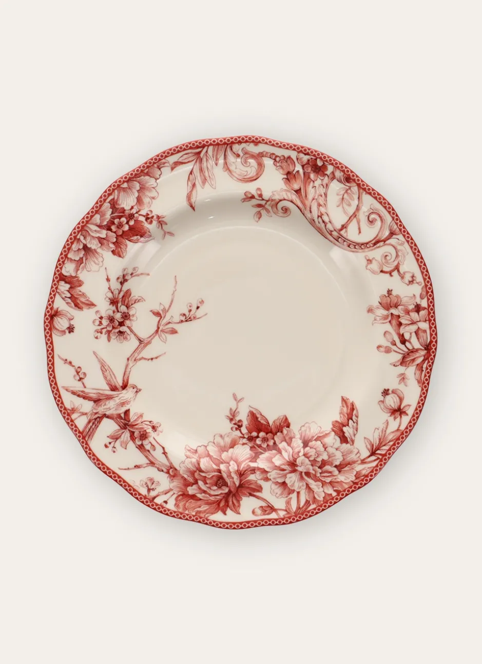 ASSIETTE PLATE EN GRÈS ADELAÏDE ROUGE LIE DE VIN