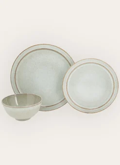 ASSIETTE PLATE EN GRÈS GARANCE GENÉVRIER