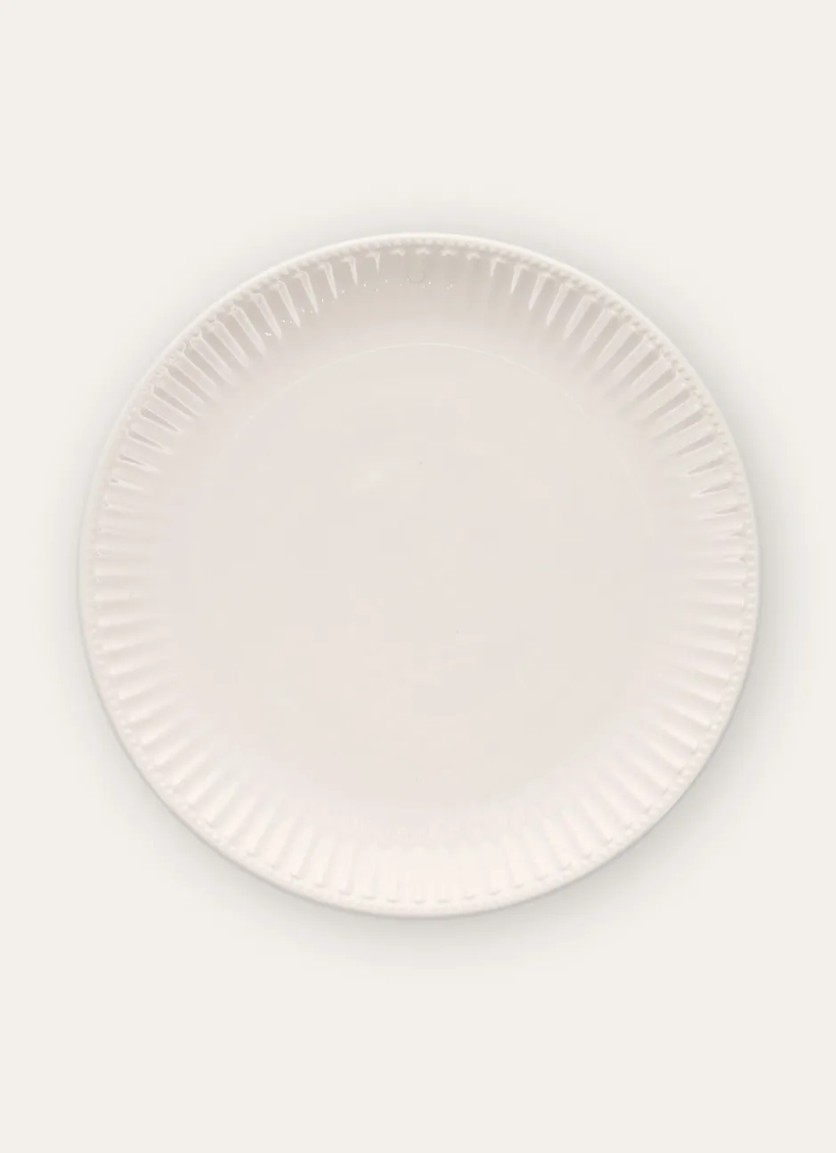 ASSIETTE PLATE EN PORCELAINE BLANC