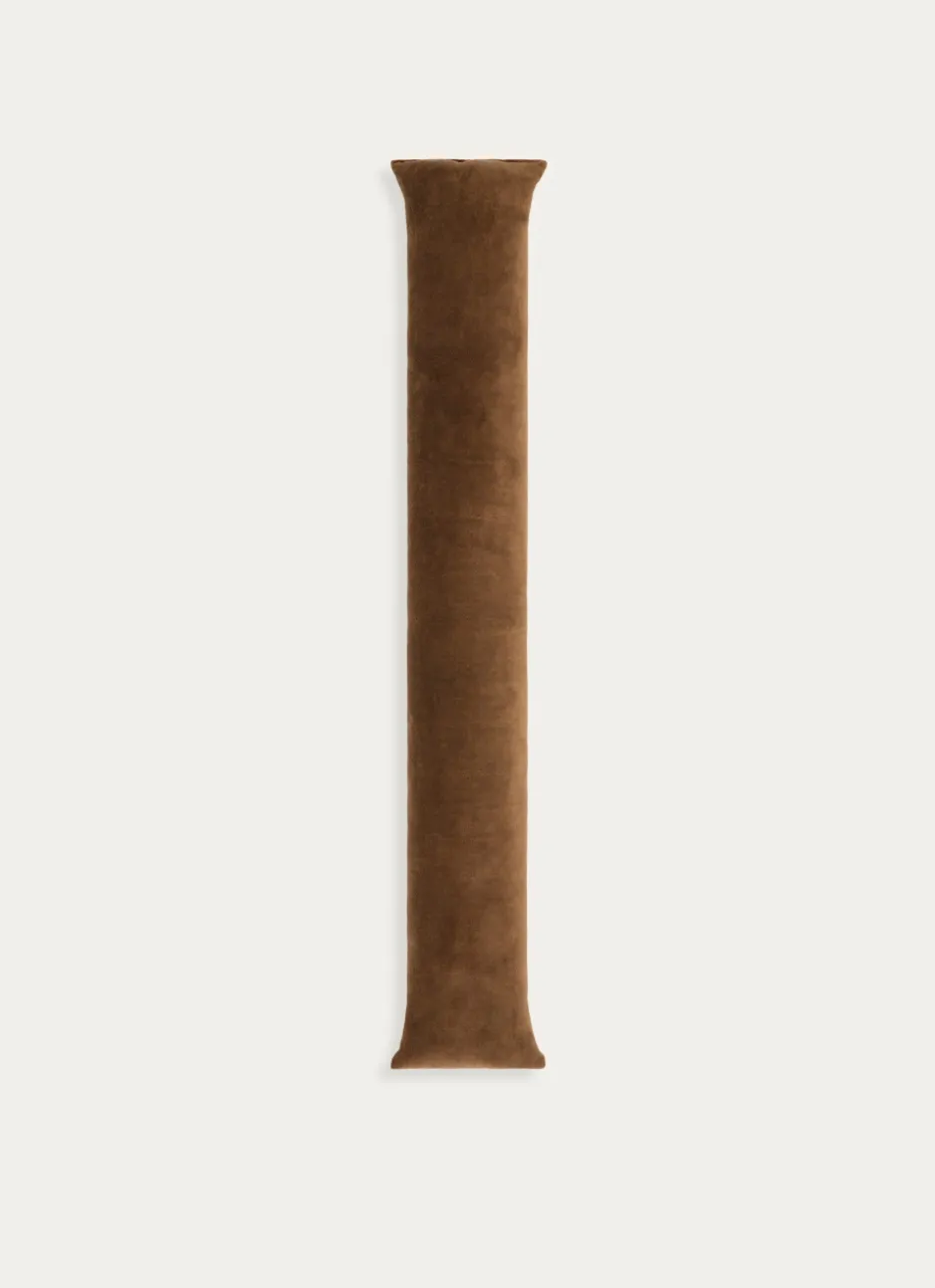 BAS DE PORTE EN VELOURS BEIGE FONCÉ