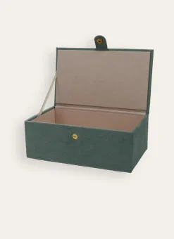 BOÎTE DE RANGEMENT EN VELOURS - GRANDE VERT D'EAU