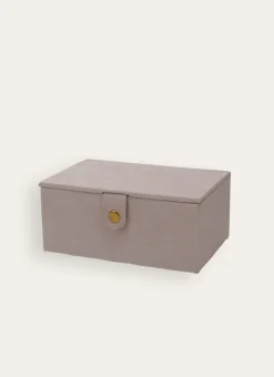 BOÎTE DE RANGEMENT EN VELOURS - PETITE ROSE POUDRE