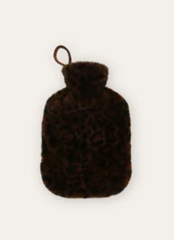 BOUILLOTTE EFFET FOURRURE PANTHERE NOIR