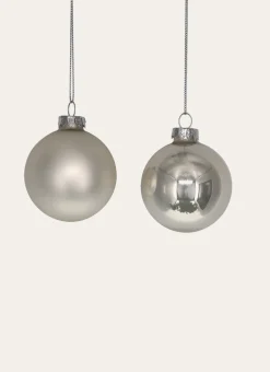 BOULE EFFET BRILLANT ET MAT (MODÈLE ALÉATOIRE) BLANC NACRE