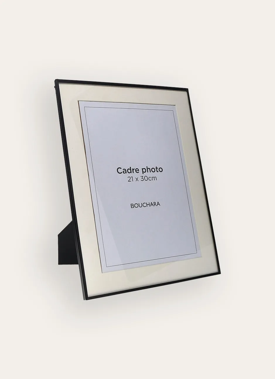 CADRE PHOTO RECTANGULAIRE AVEC PASSE-PARTOUT Noir