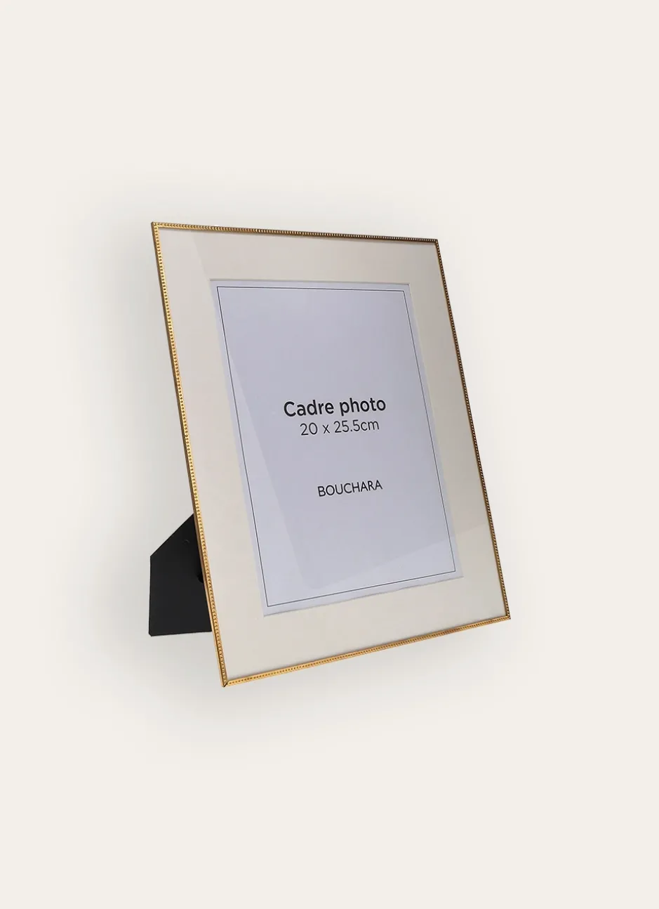 CADRE PHOTO RECTANGULAIRE AVEC PASSE-PARTOUT DORE