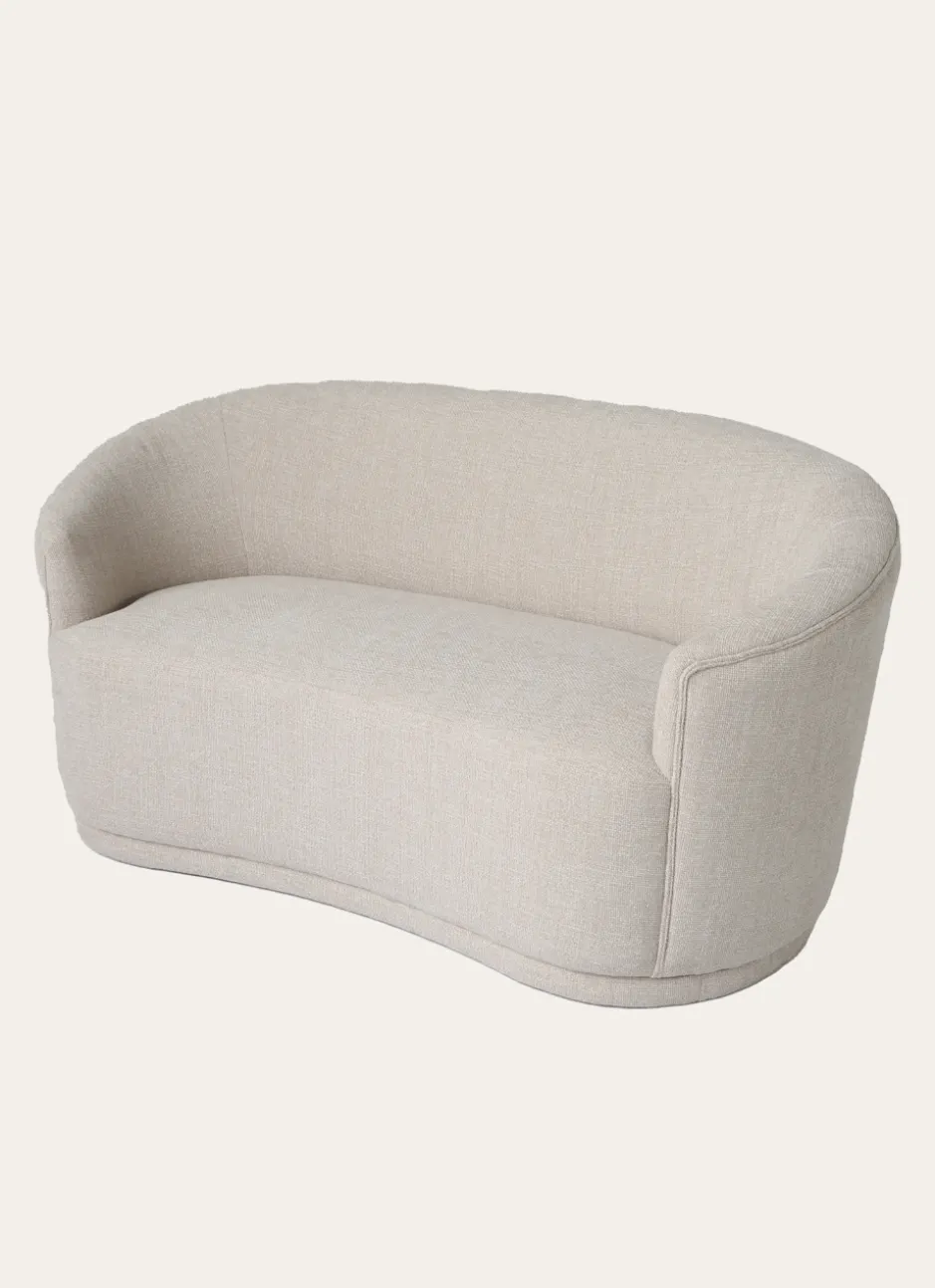 CANAPÉ ARRONDI SANS PIEDS BEIGE