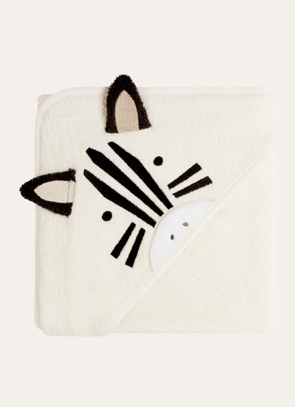 CAPE DE BAIN ZEBRE BLANC