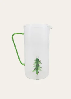 CARAFE DE NOËL AVEC UNE DÉCORATION SAPIN TRANSPARENT