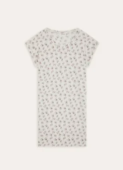 CHEMISE DE NUIT EN COTON IMPRIMÉ MULTICOLORE
