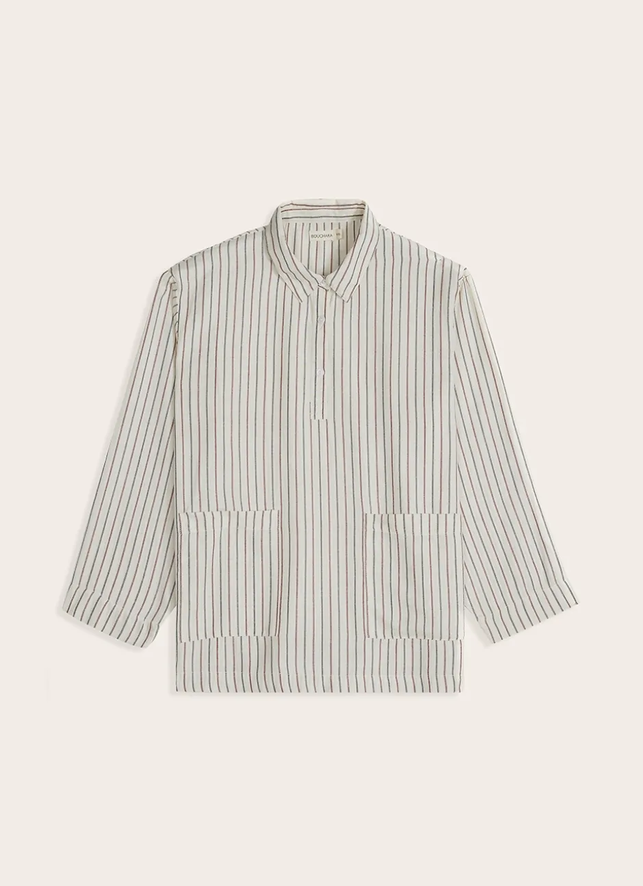 CHEMISE ETNA BEIGE / RAYURES BICOLORES