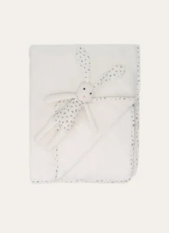 COFFRET PELUCHE ET PLAID LAPIN ÉCRU