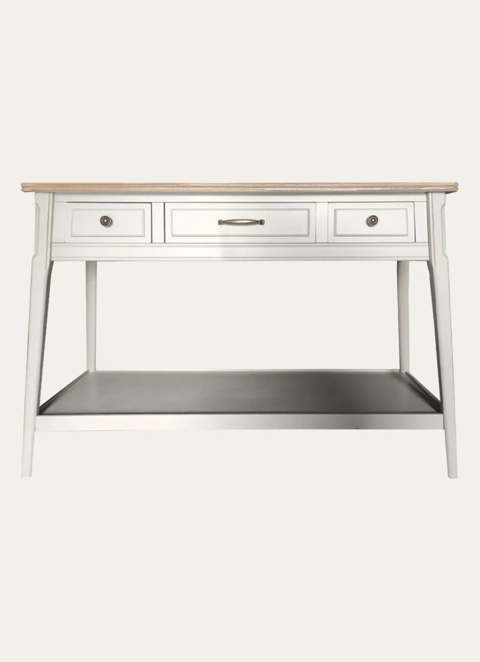 CONSOLE 3 TIROIRS BLANC