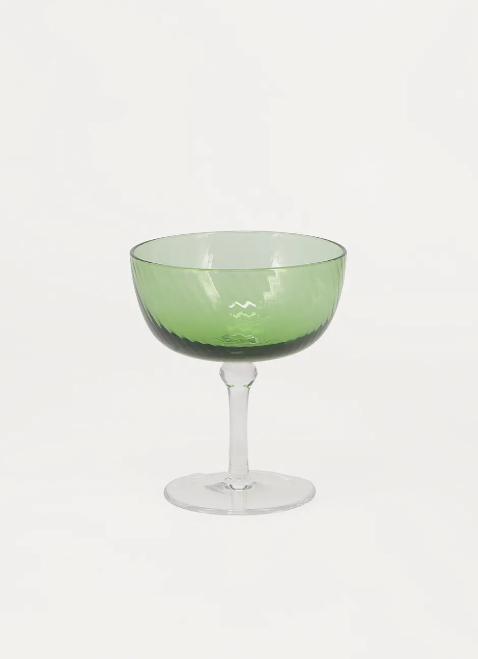 COUPE À CHAMPAGNE STRIÉ vert