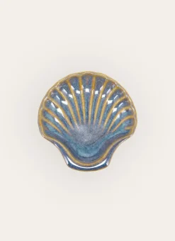 COUPELLE COQUILLAGE EN GRÈS KONKANI BLEU