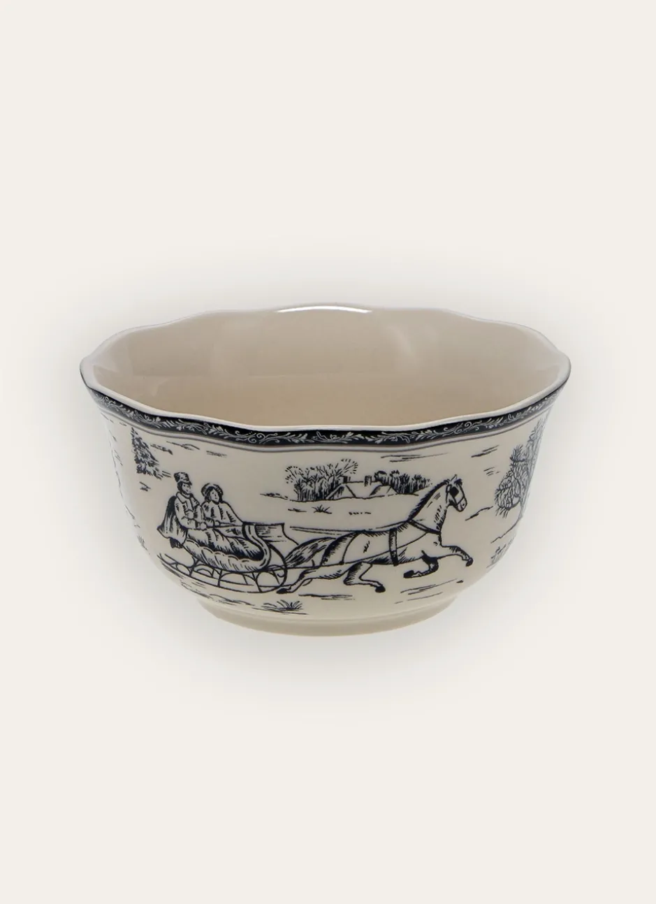 COUPELLE EN GRÈS MOTIF HIVERNAL SYLVAINE GRIS
