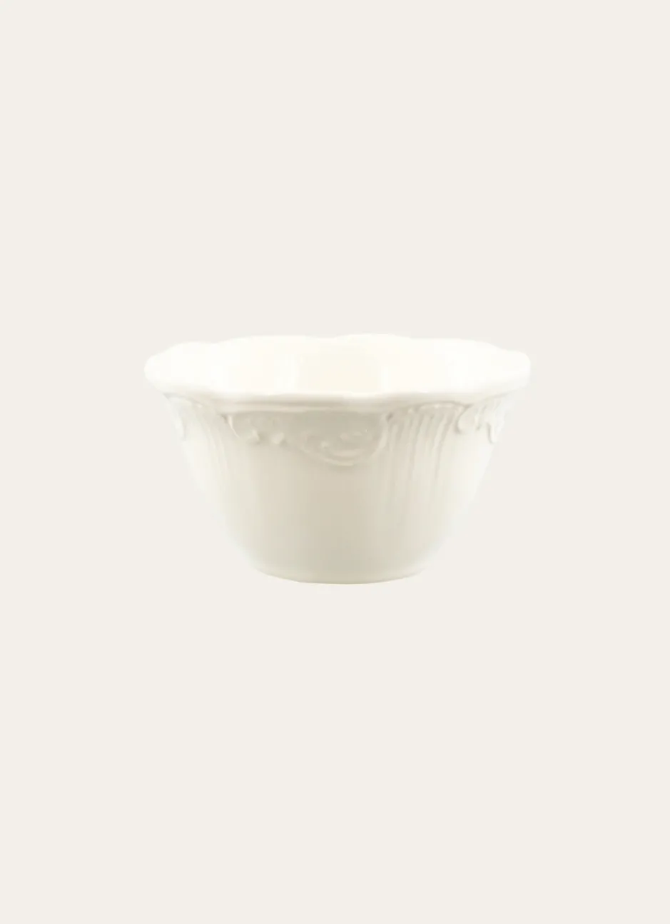 COUPELLE EN GRÈS ORNEMENTÉ CREME