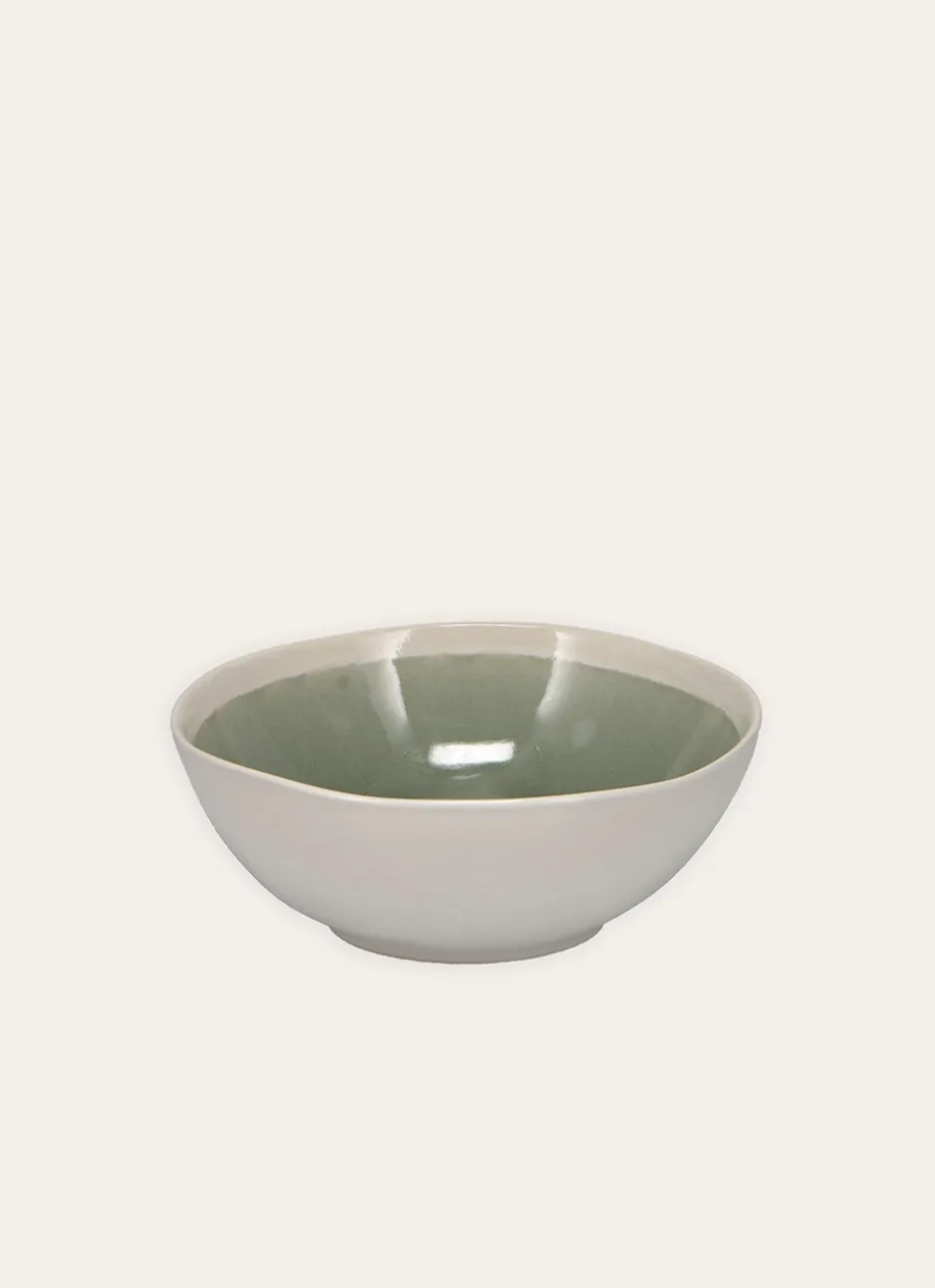 COUPELLE EN GRÈS RÉACTIF VERT DE GRIS