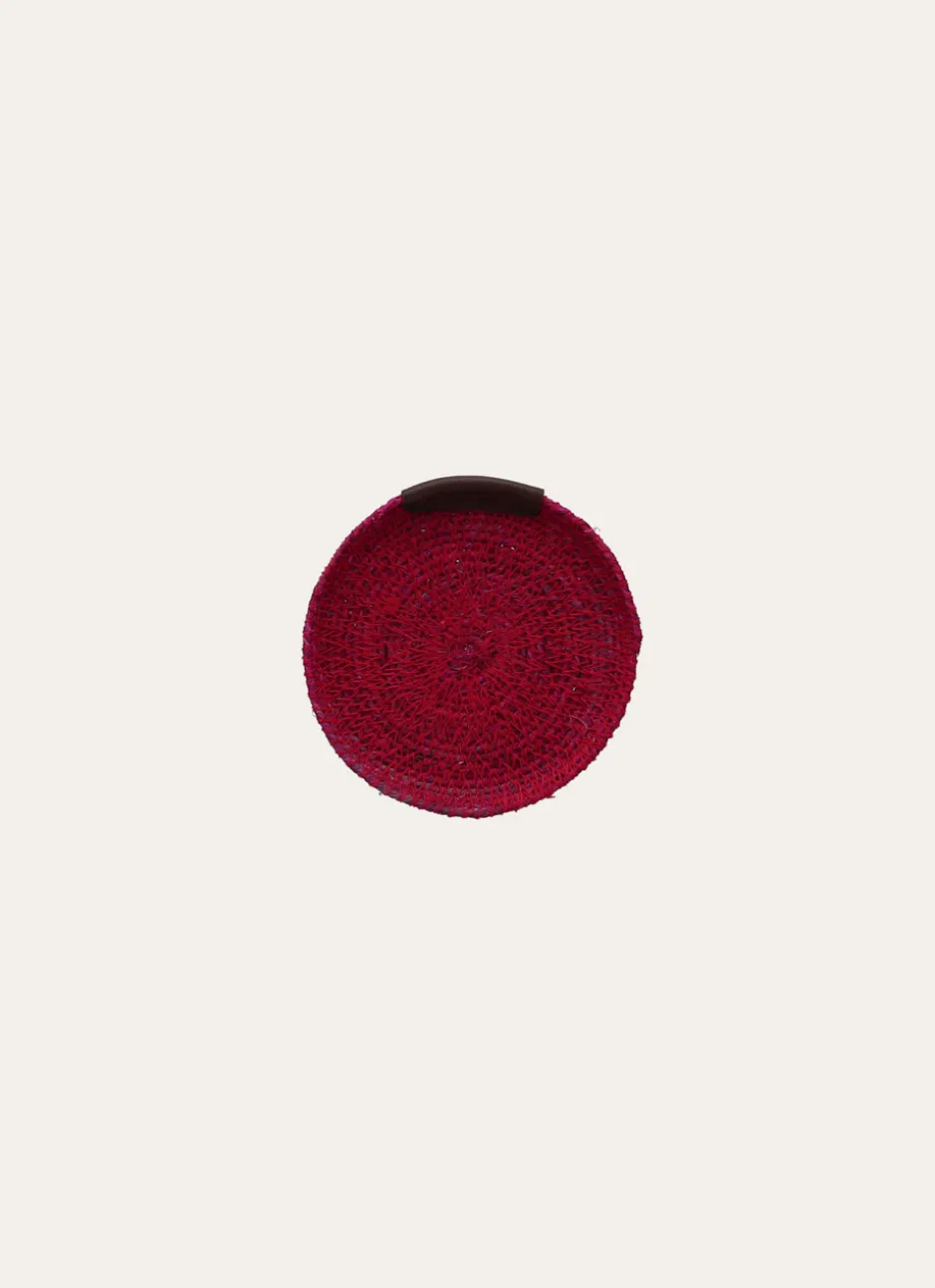 COUPELLE RONDE EN FIBRES NATURELLES PETIT FORMAT VIOLET AMÉTHYSTE
