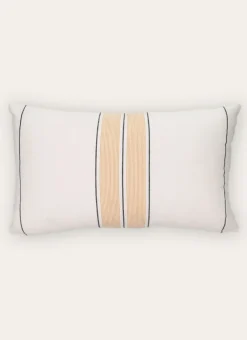 COUSSIN ÉCRU À RAYURES ECRU/JAUNE