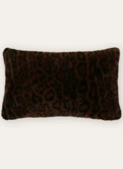 COUSSIN DÉHOUSSABLE EN FAUSSE FOURRURE NOIR