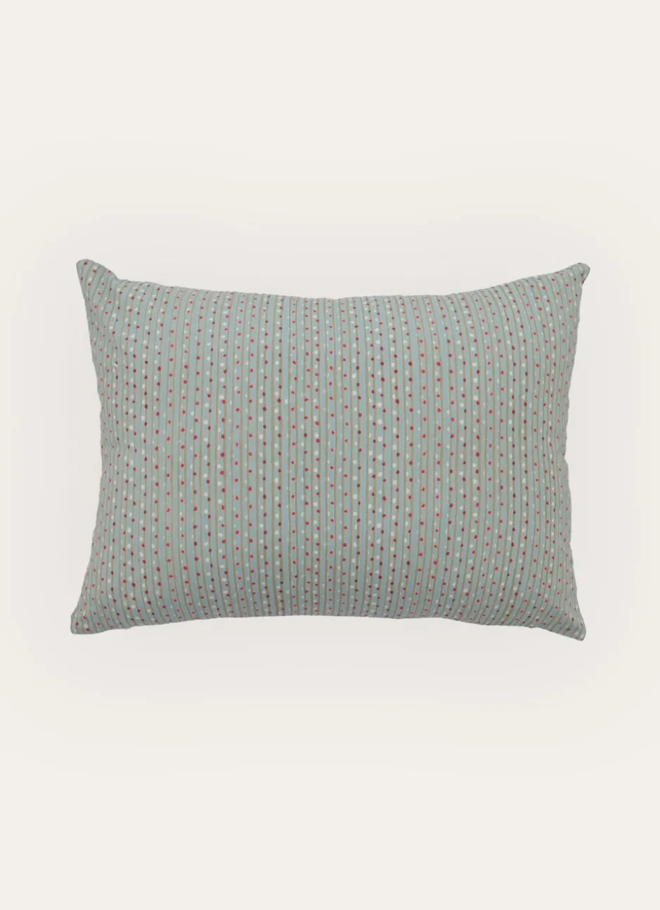 COUSSIN IMPRIMÉ MICRO MOTIFS POIS - RECTANGLE vert