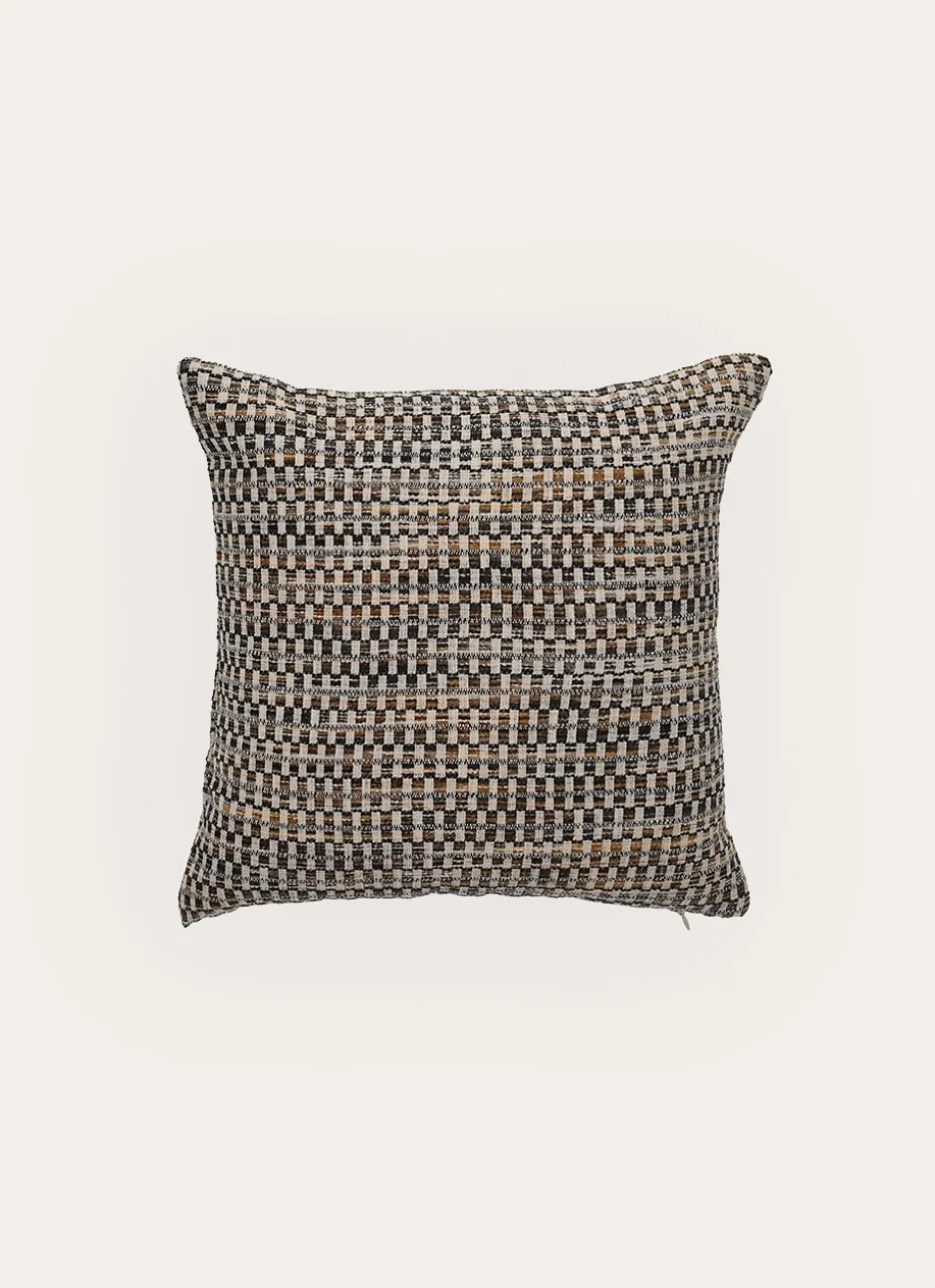 COUSSIN JACQUARD CHENILLE À MOTIFS GÉOMÉTRIQUES MULTICOLORE