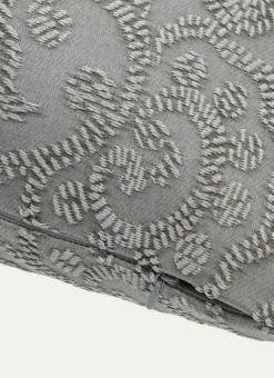 COUSSIN JACQUARD EN RELIEF MOTIF FEUILLAGE vert