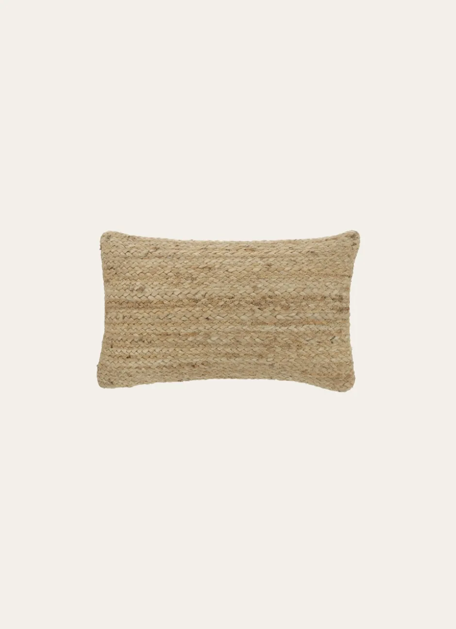 COUSSIN TRESSÉ EN JUTE ET COTON NATUREL