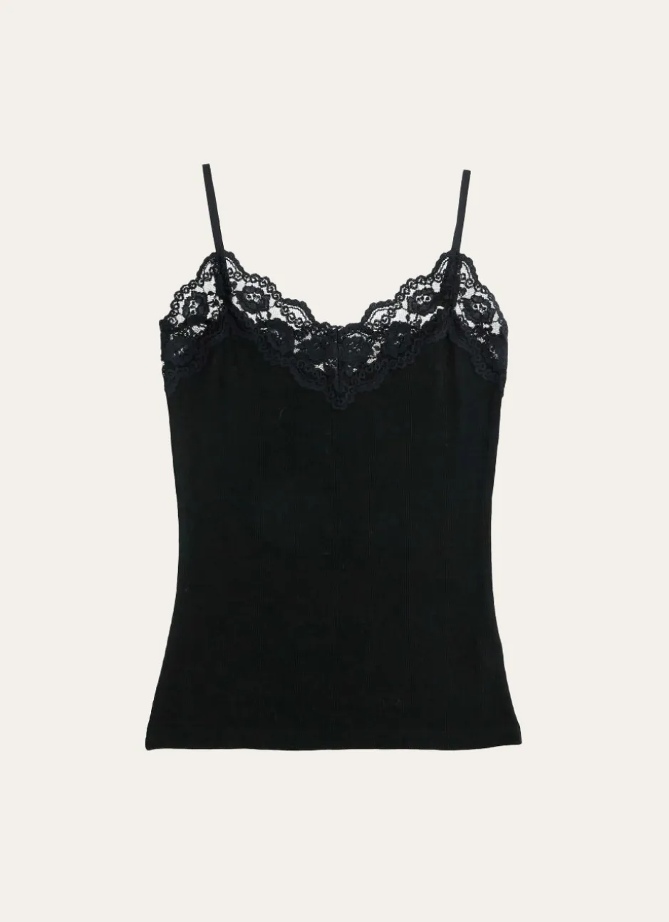 DÉBARDEUR DENTELLE NOIR