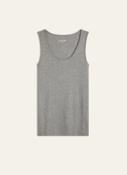 DÉBARDEUR GRIS CHINÉ