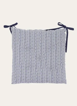 DESSUS DE CHAISE EN COTON IMPRIMÉ MINI MOTIFS MARINE