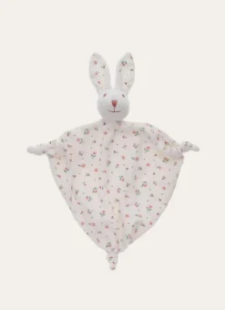 DOUDOU LAPIN IMPRIMÉ FLEURS ECRU