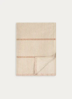 DRAP DE BAIN À RAYURES BEIGE