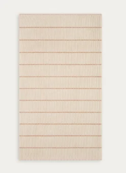 DRAP DE BAIN À RAYURES BEIGE
