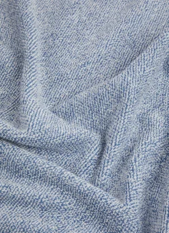 DRAP DE BAIN CHINÉ BLEU CHINE
