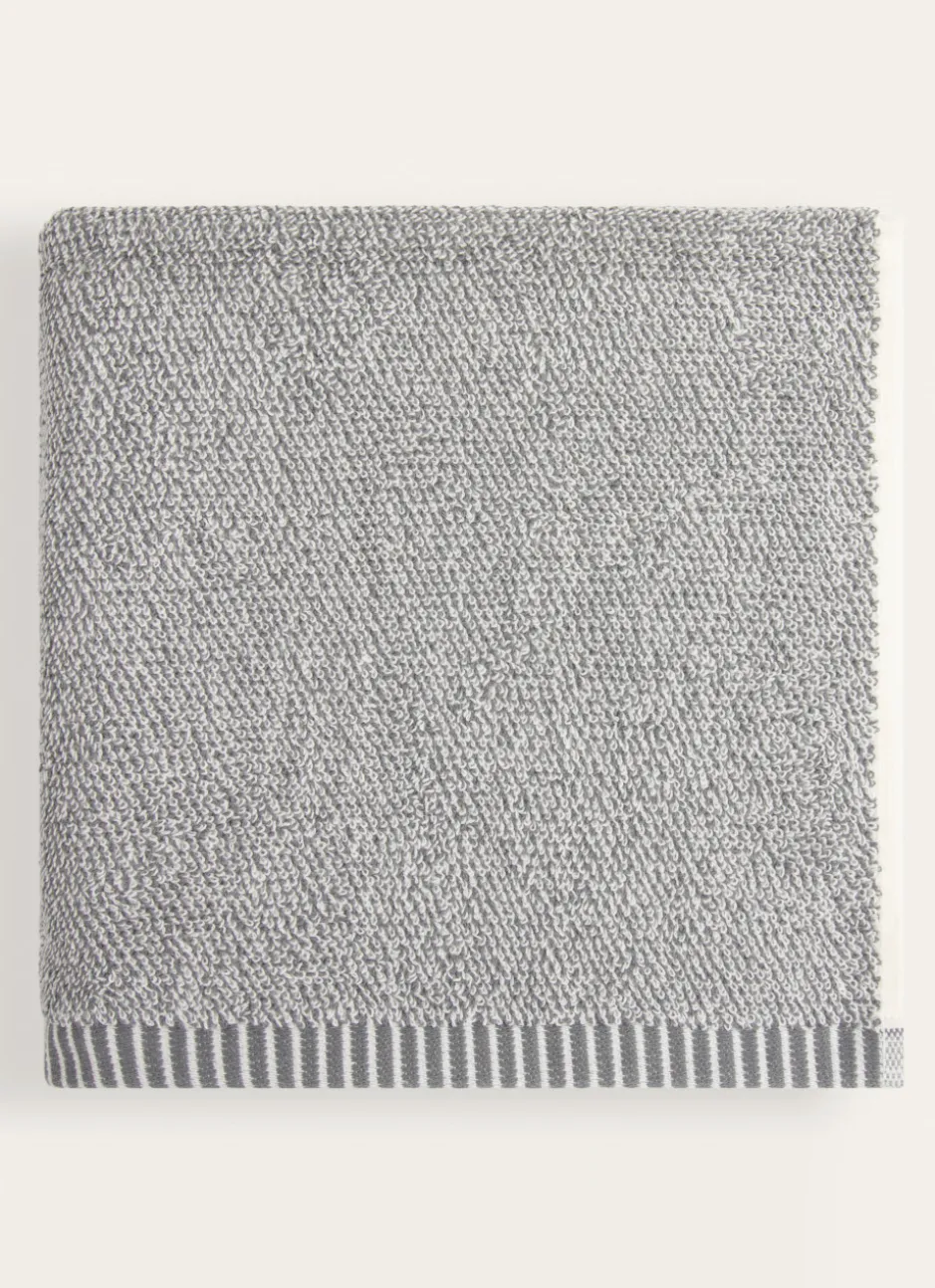 DRAP DE BAIN CHINÉ GRIS