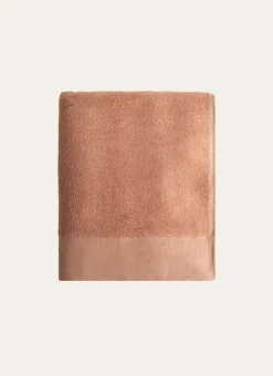 DRAP DE BAIN COTON MOELLEUX ZÉRO TORSION BEIGE ROSE