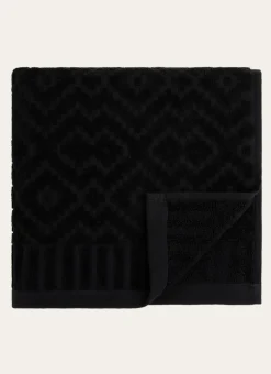 DRAP DE BAIN EN JACQUARD Noir