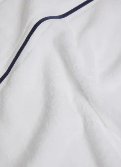 DRAP DE BAIN FINITION BOURDON OPÉRA BLANC/MARINE