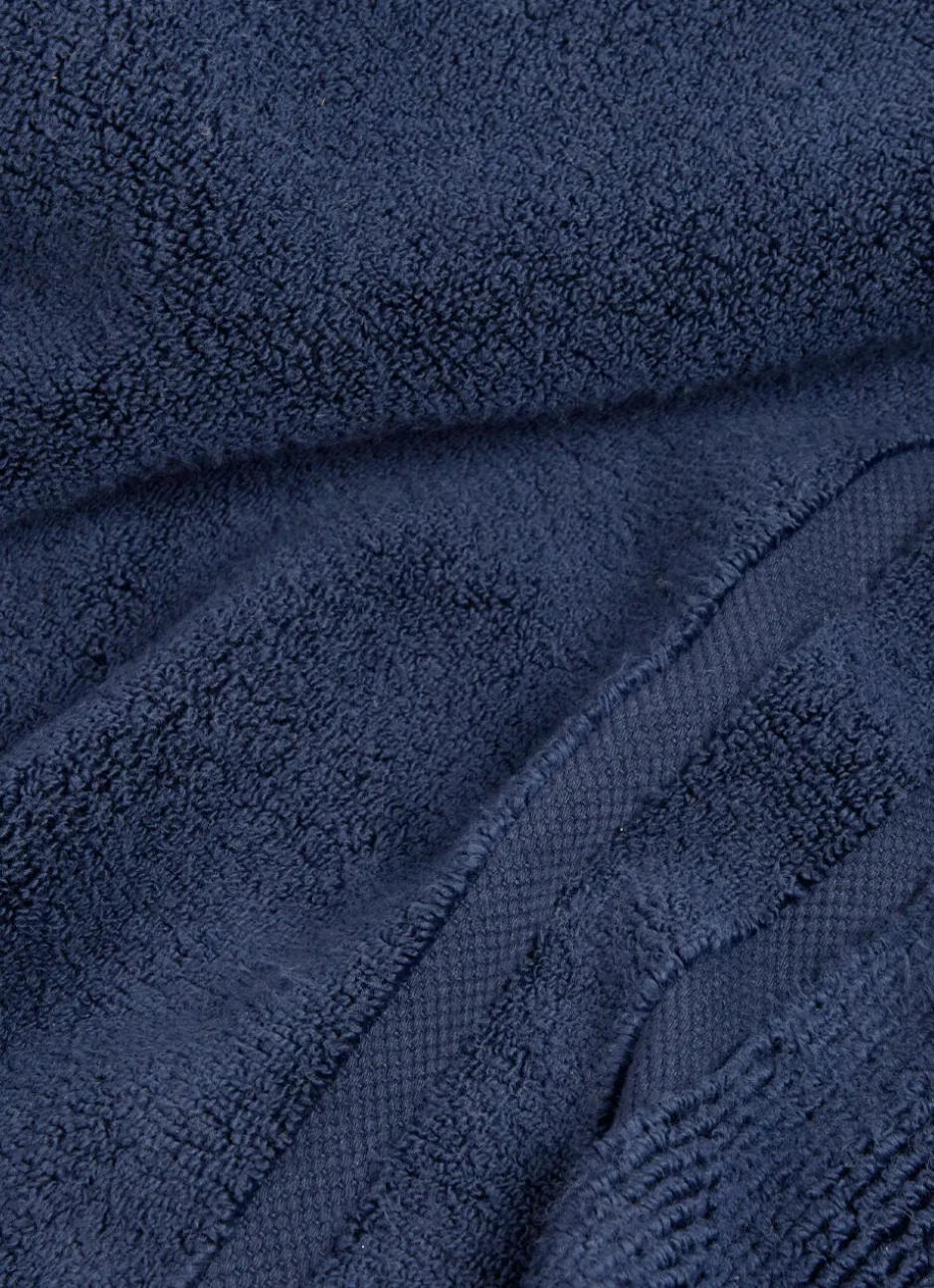 DRAP DE BAIN MOELLEUX LITEAU RAFFINÉ MARINE